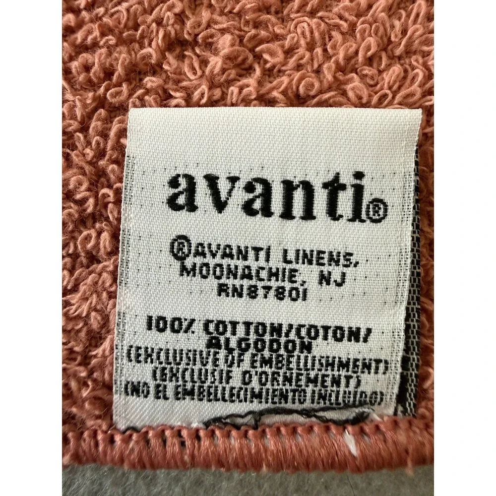 VTG Avanti 6 Piece Pink Decorative Towel Set Floral Jacquard Tassel Fringe